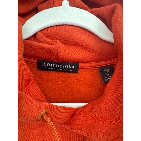 Scotch & Soda Orange Felpa French Terry Hoodie Soft Cotton Blend Size Medium - Picture 6 of 9